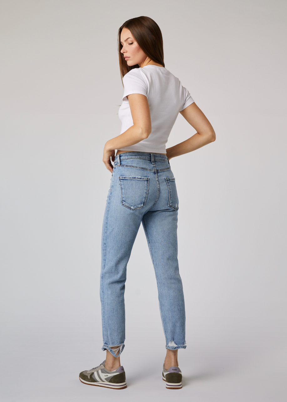 Olivier High Rise Long Straight Jeans