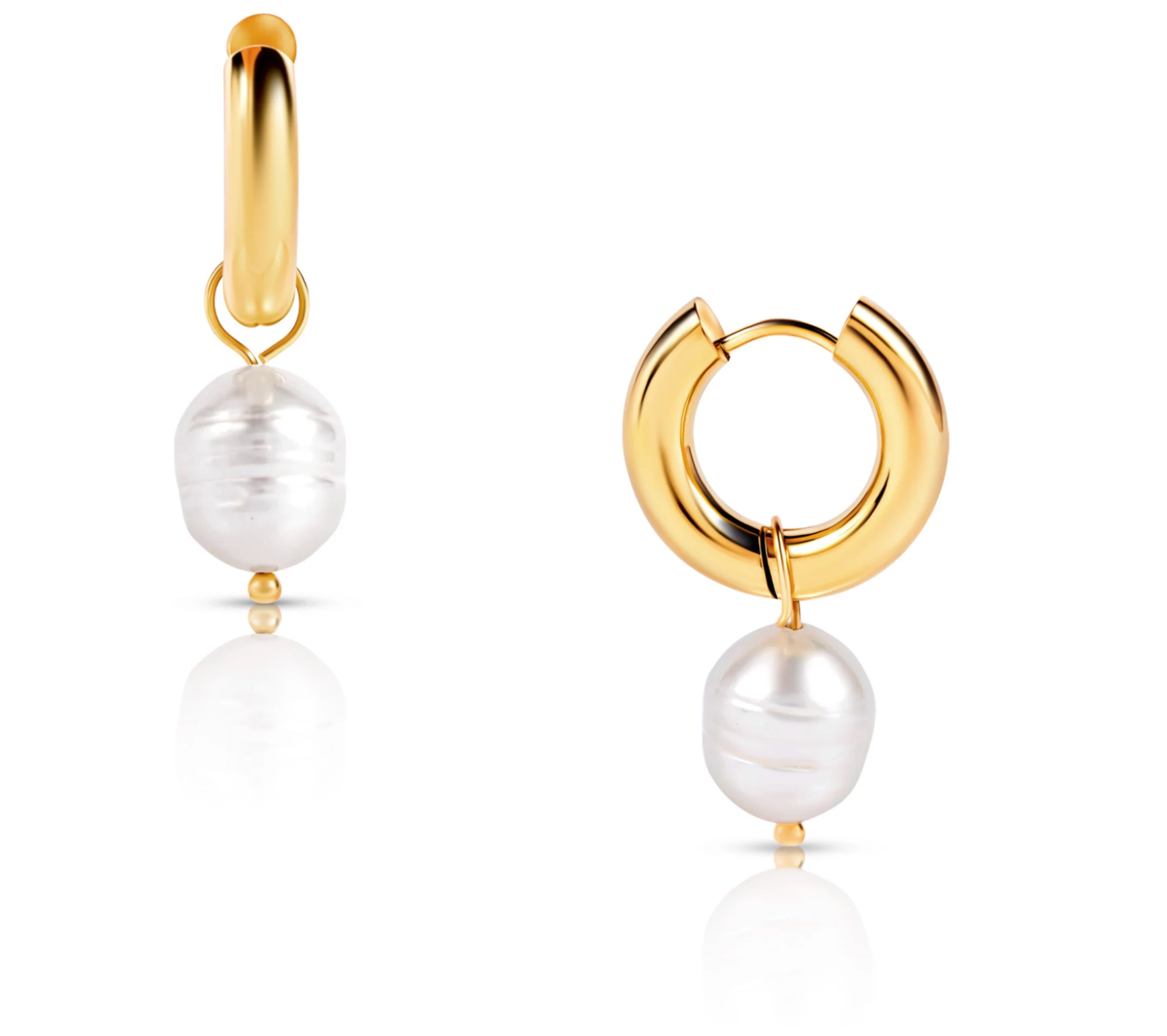Melrose Mini Hoop Pearl Earring