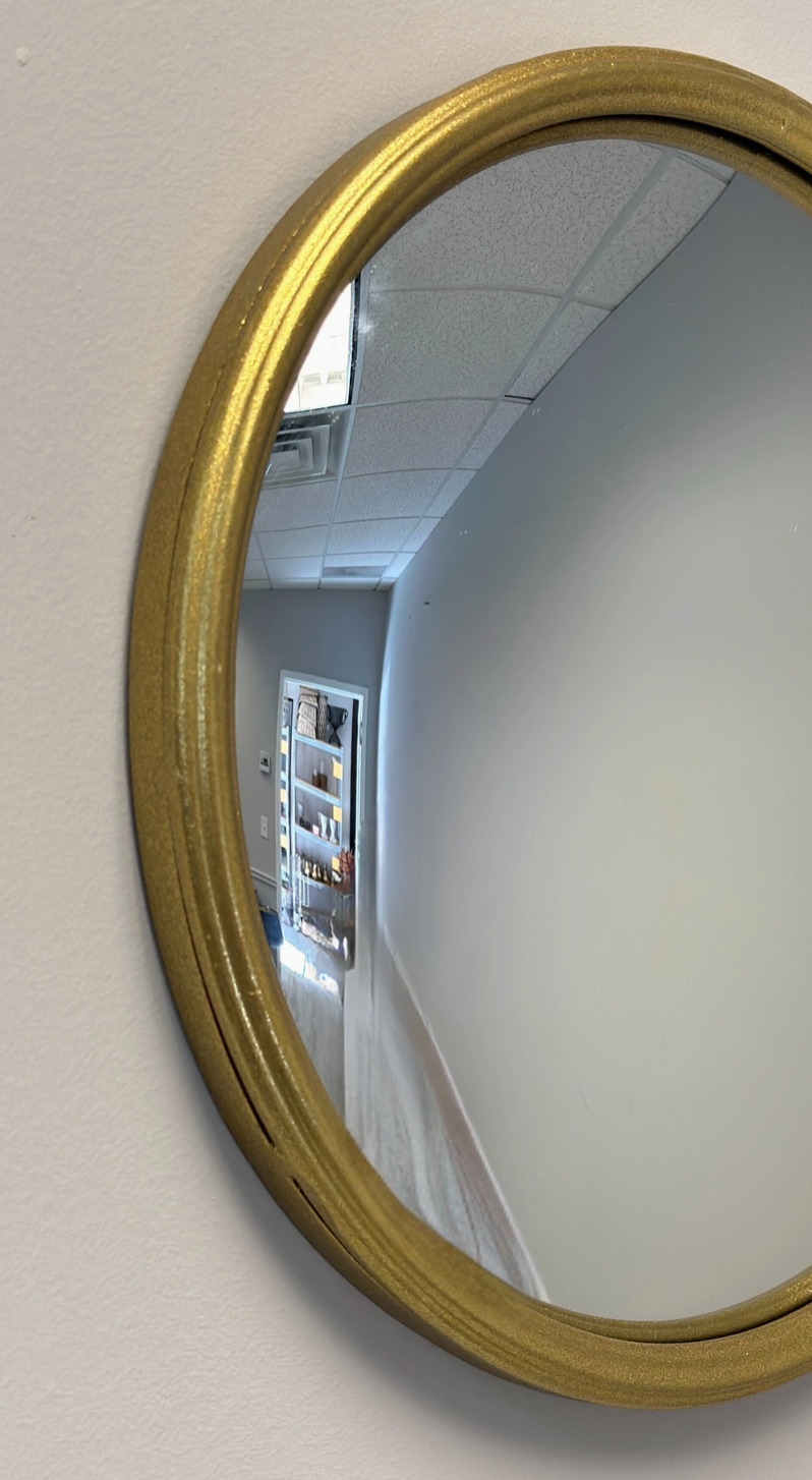 Gold Round Convex Mirror