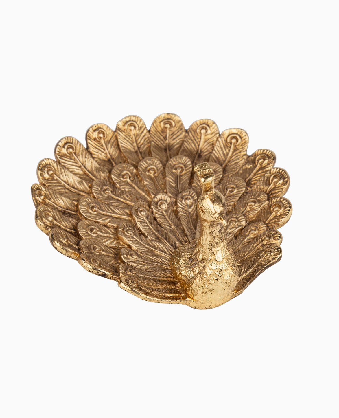 Pewter Peacock Trinket Tray