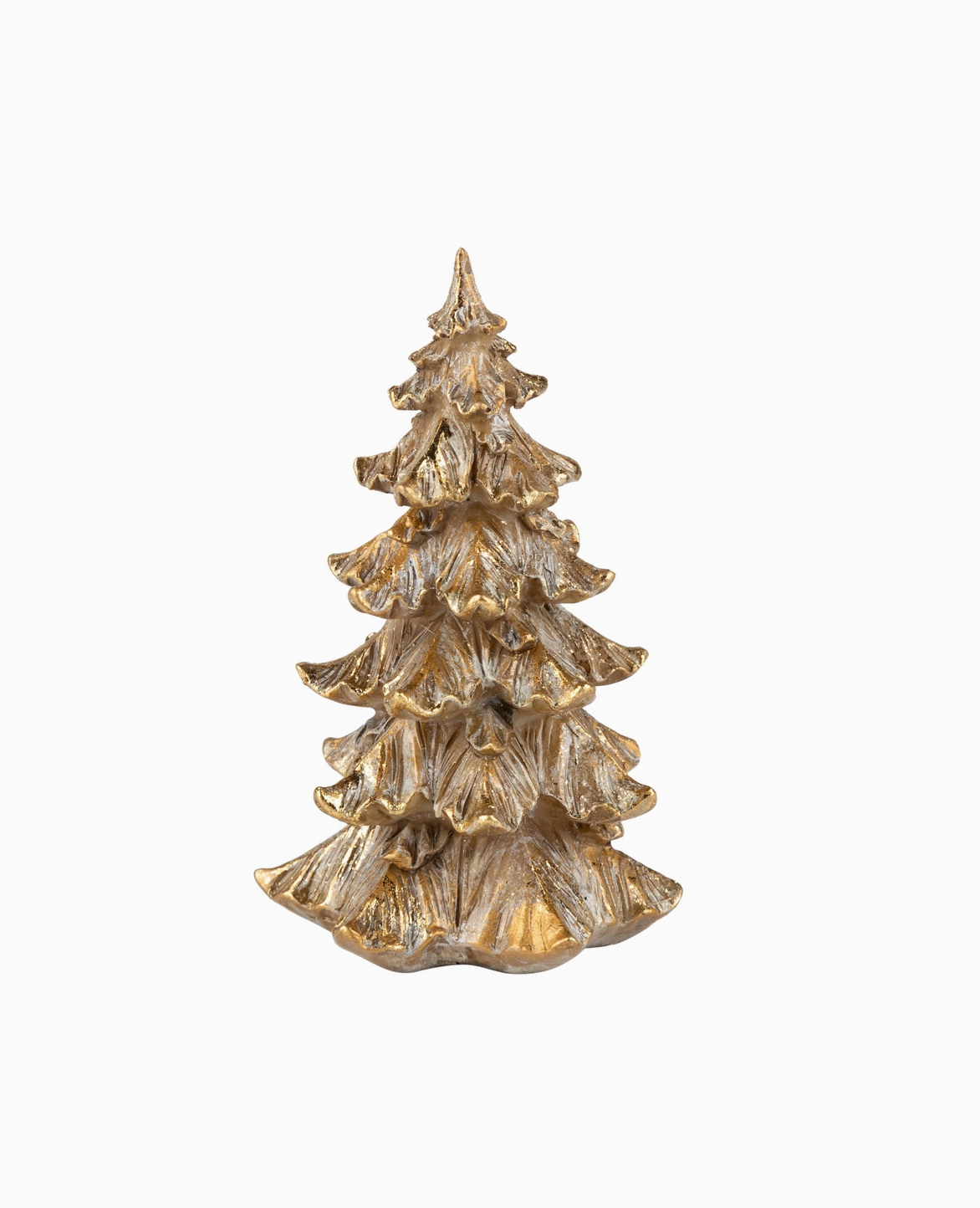 Antique Gold Resin Fir Tree