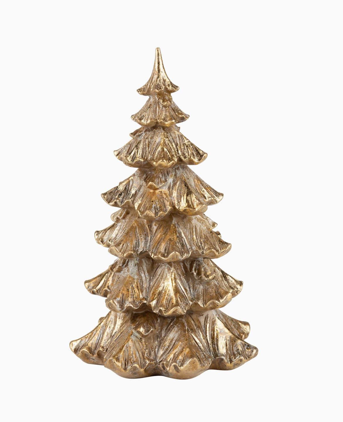 Antique Gold Resin Fir Tree