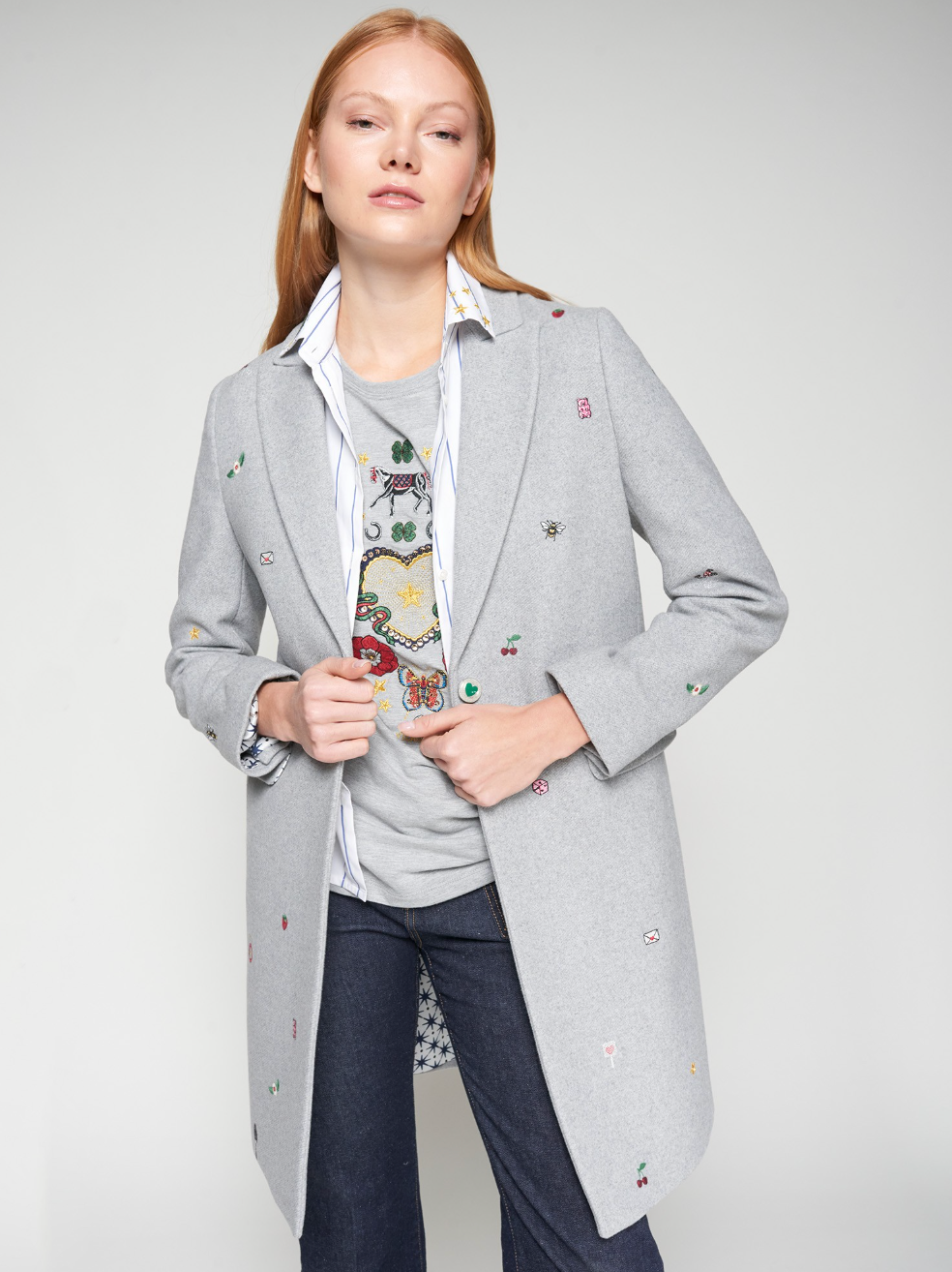 Vilagallo Aricia Grey Coat