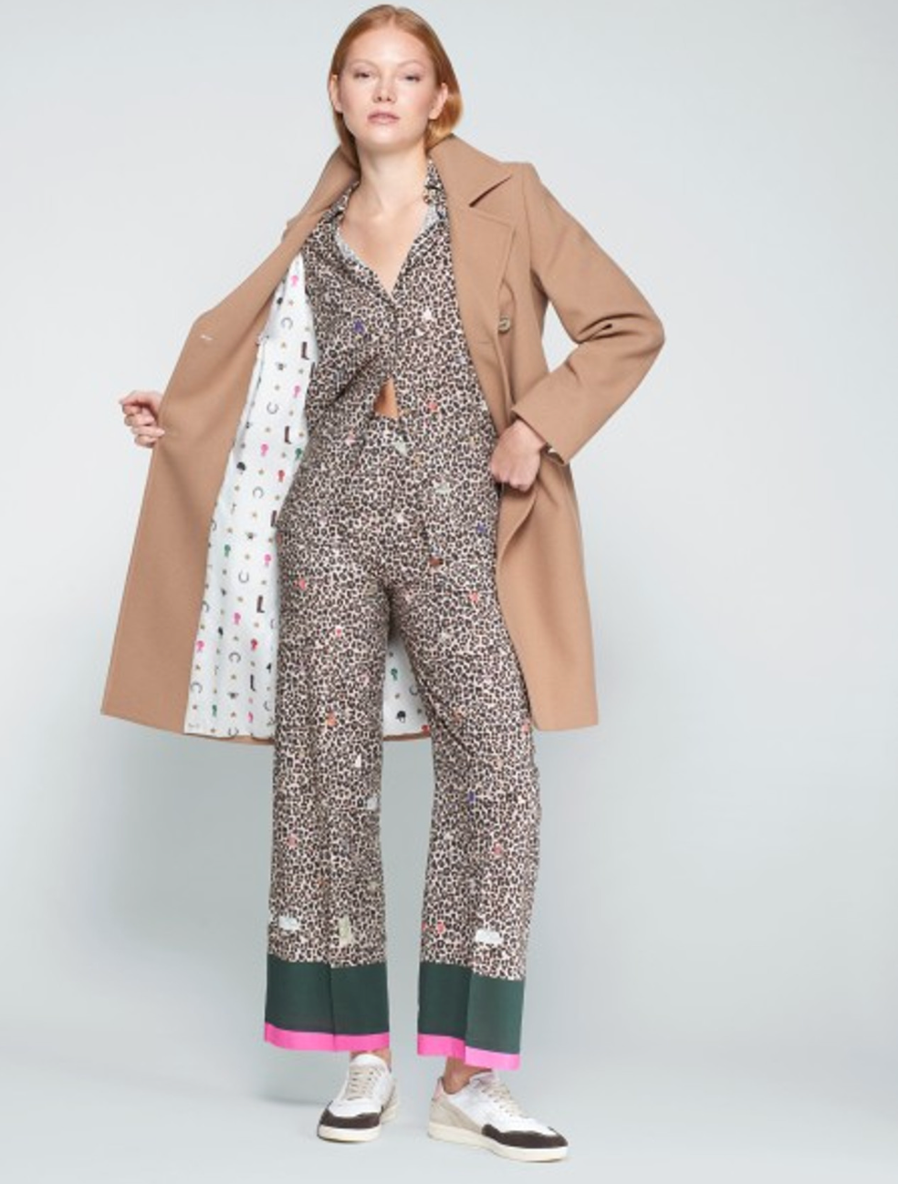 Vilagallo Kate Camel Double Breasted Coat