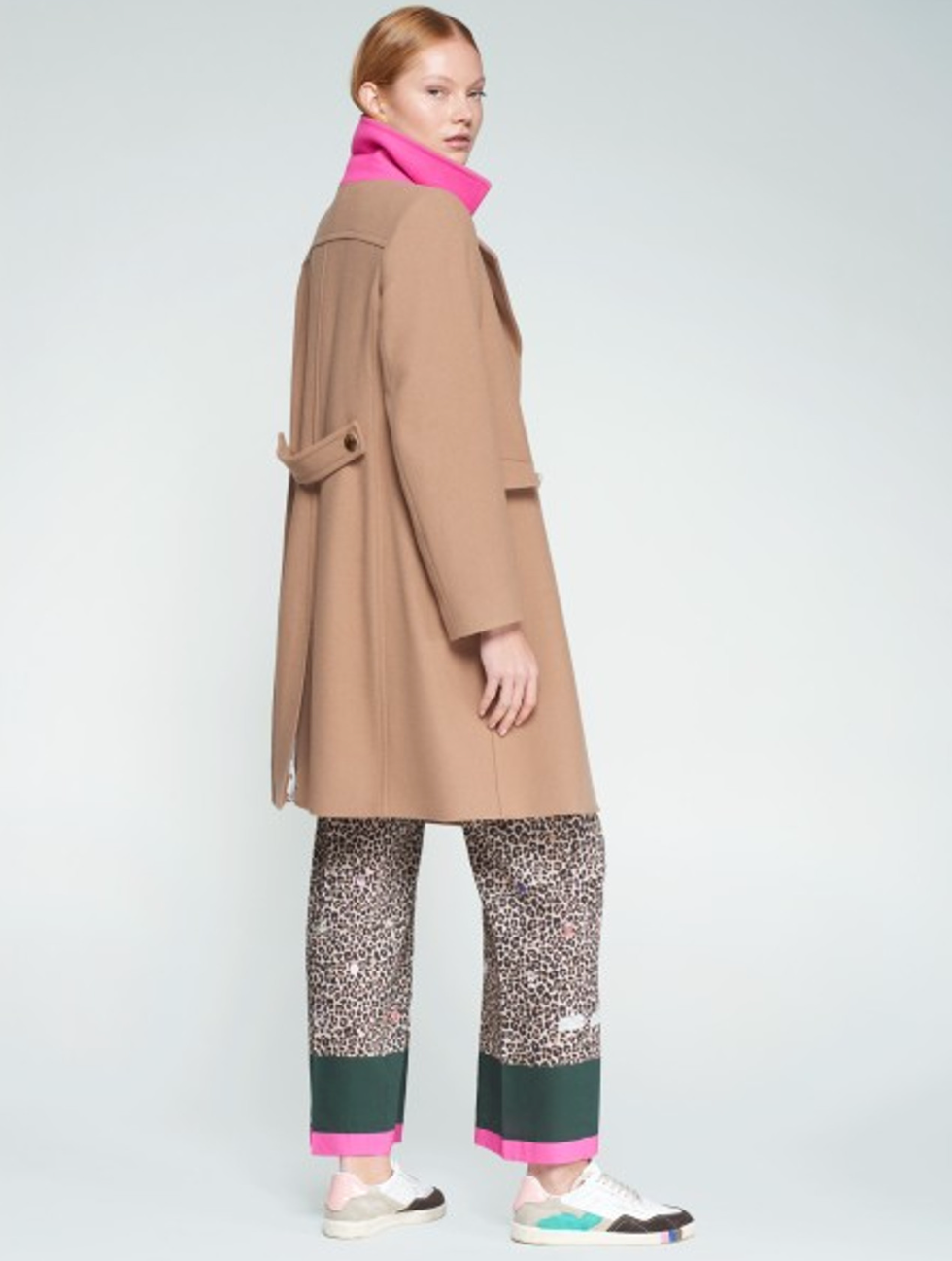 Vilagallo Kate Camel Double Breasted Coat