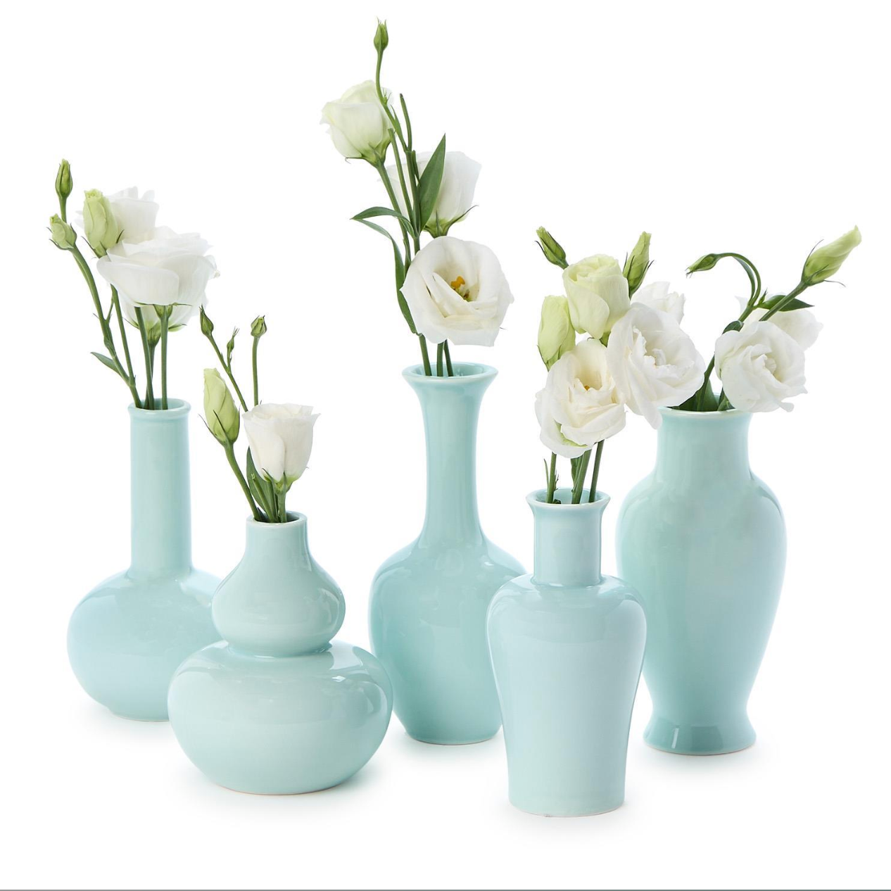 Aquamarine Porcelain Vases