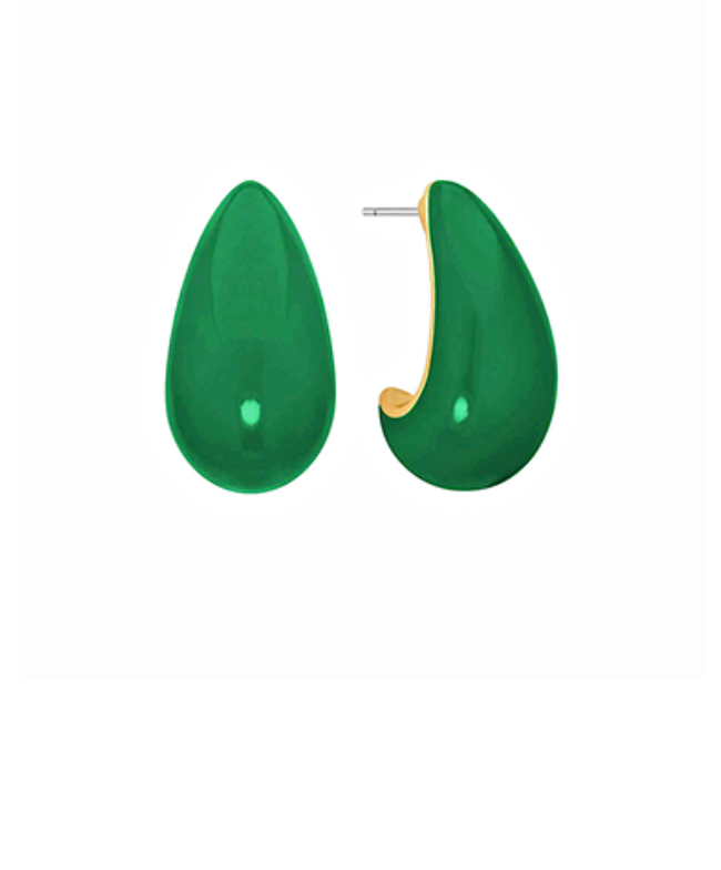 Puffy Teardrop Earrings