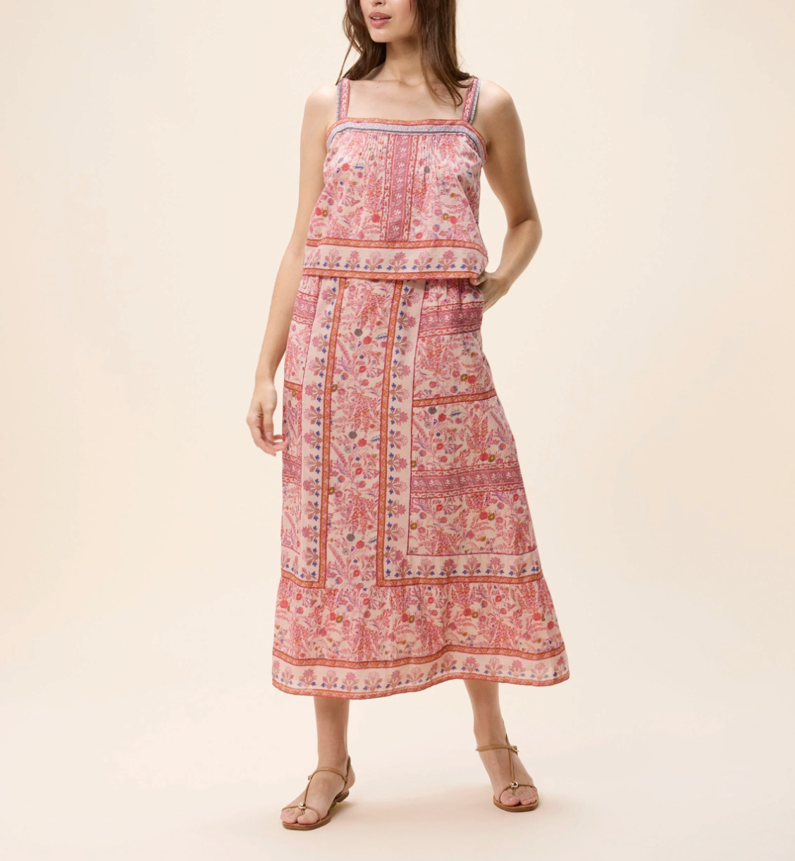 Elie Ankle Skirt - Dahlia