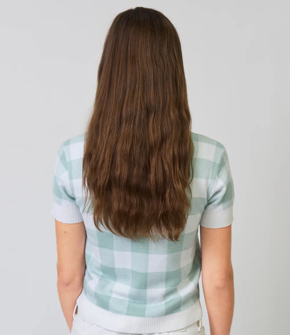 Lauren Gingham Jaquard Cardigan