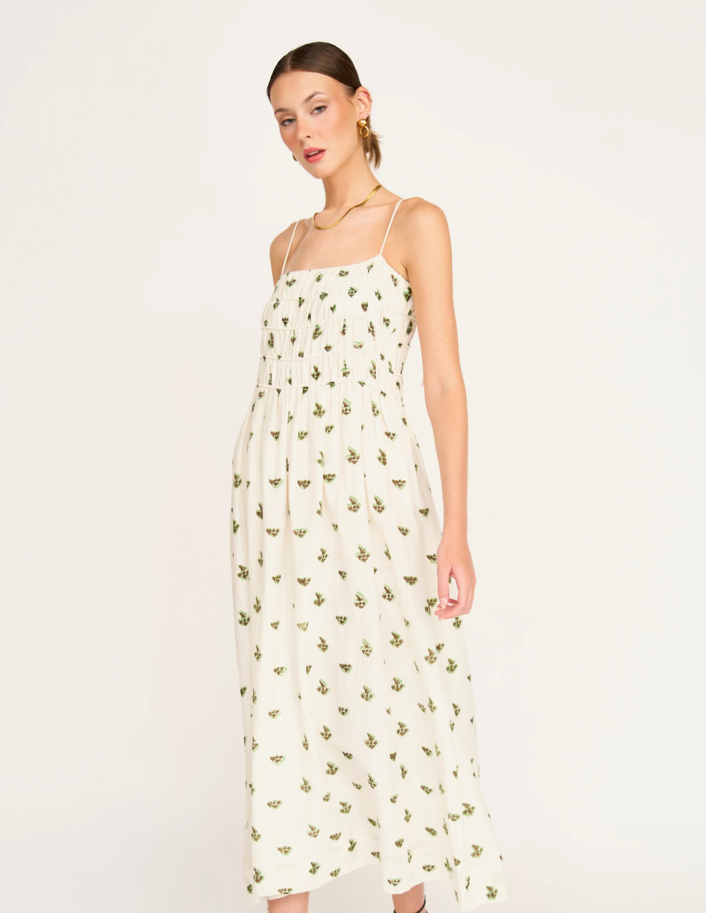 Puglia Dress in Chocolate Mint Boteh