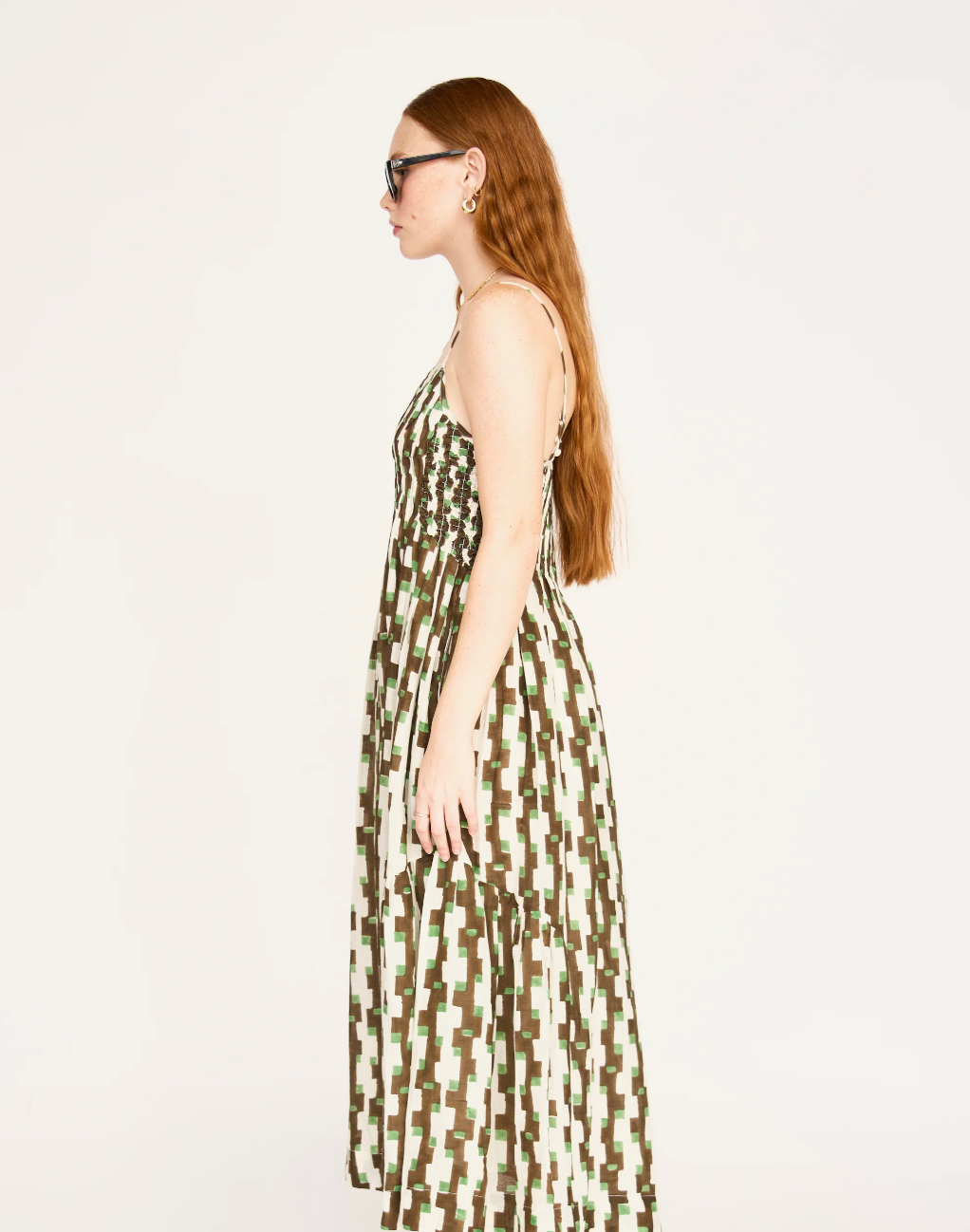 Janeiro Dress in Chocolate Mint Hopscotch