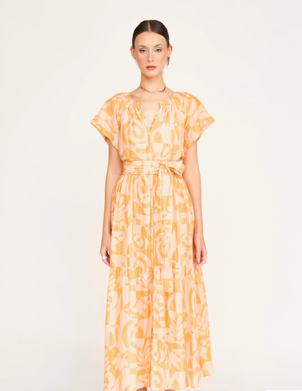 Vienna Maxi Dress in Orangesicle