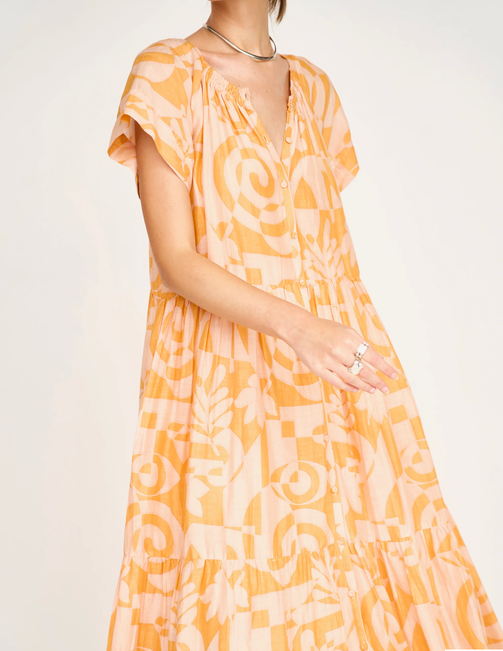 Vienna Maxi Dress in Orangesicle