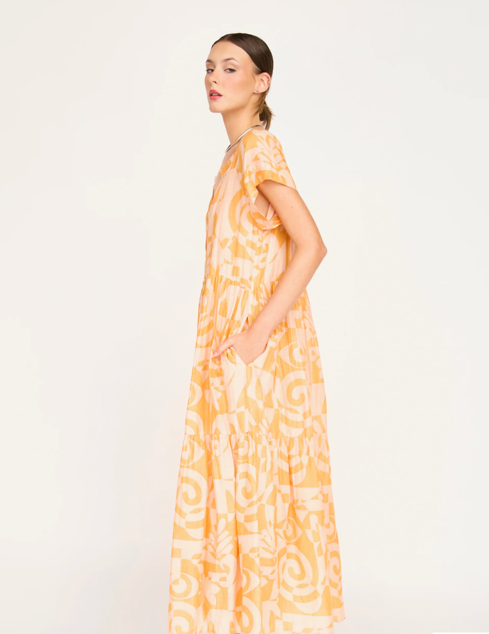 Vienna Maxi Dress in Orangesicle