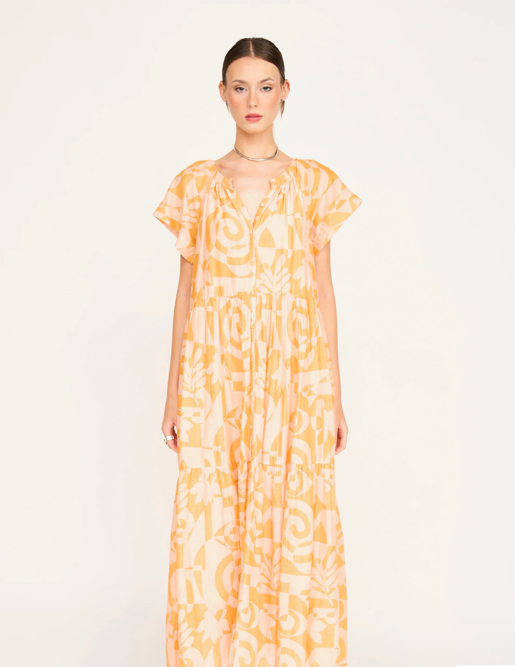 Vienna Maxi Dress in Orangesicle