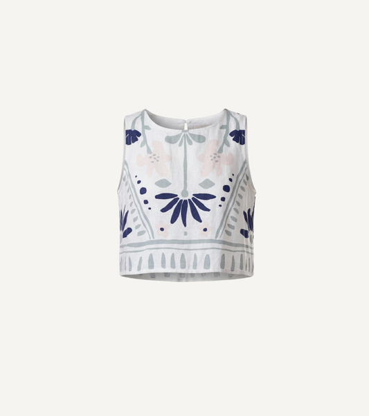Venetia Top in Liliana Blue Surf