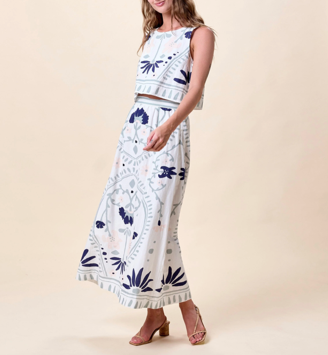 Venetia Top in Liliana Blue Surf