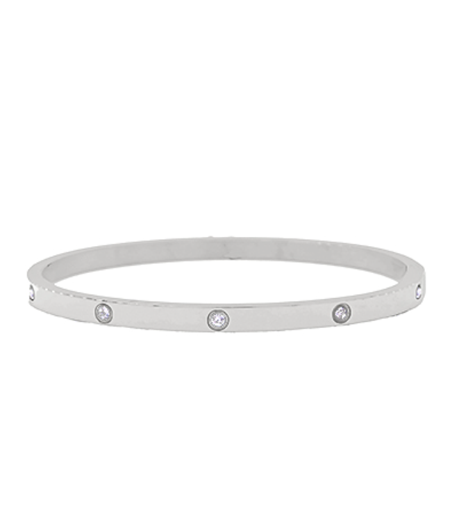 Crystal Station Bangle Bracelet