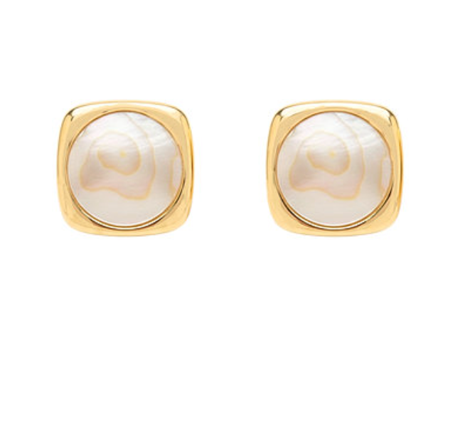 Square Mother of Pearl Studs