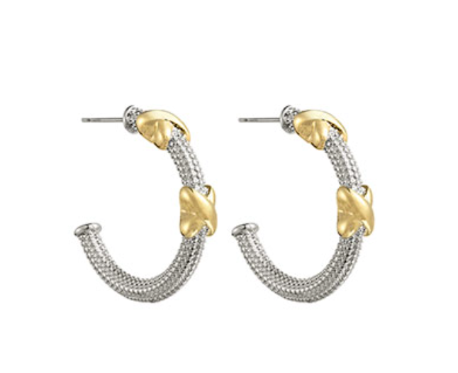 Two Tone Texture Hoops