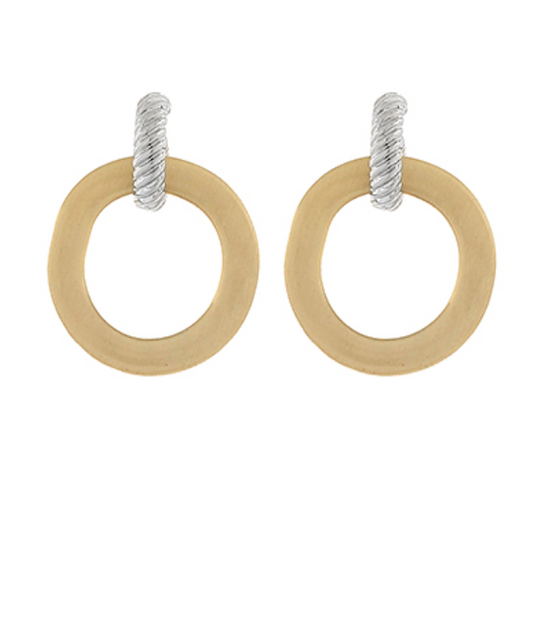 Satin Circle Dangle Earrings