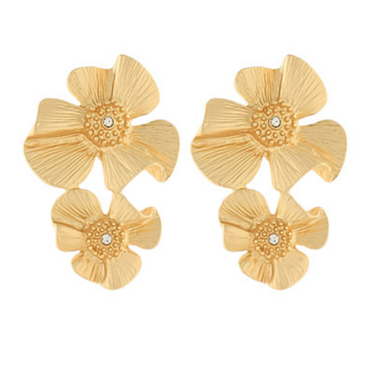 Linked Flower Earrings
