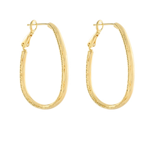 Textured Oval Hoops
