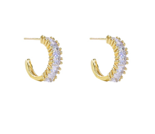 Pave 5mm CZ Hoops