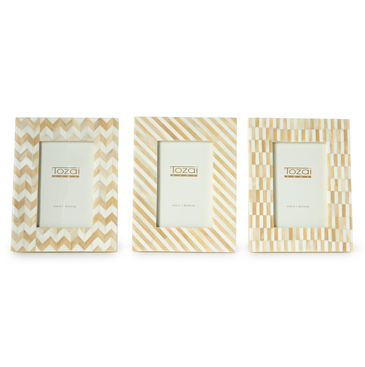 Modern Mosaics Bone Photo Frame