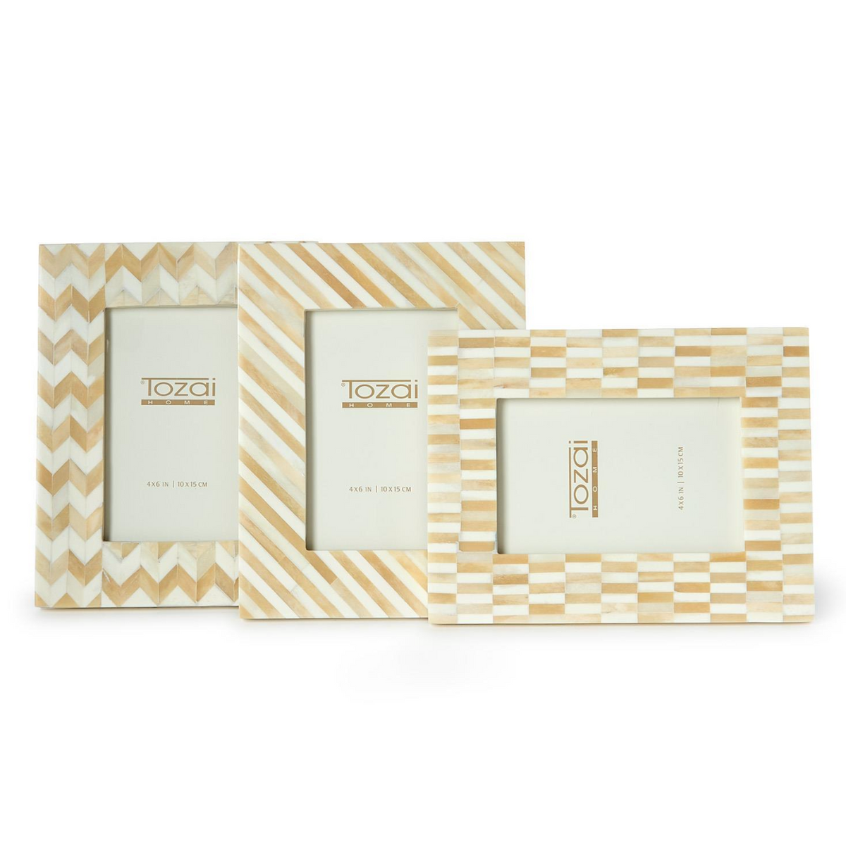 Modern Mosaics Bone Photo Frame