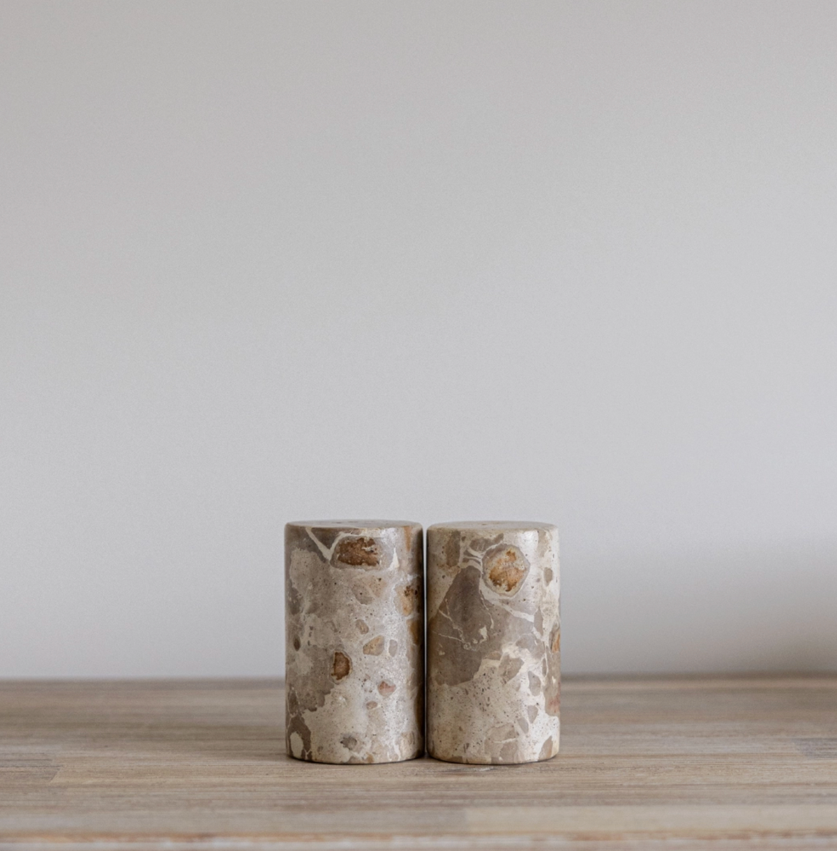 Chocolate Marble Salt & Pepper Shakers