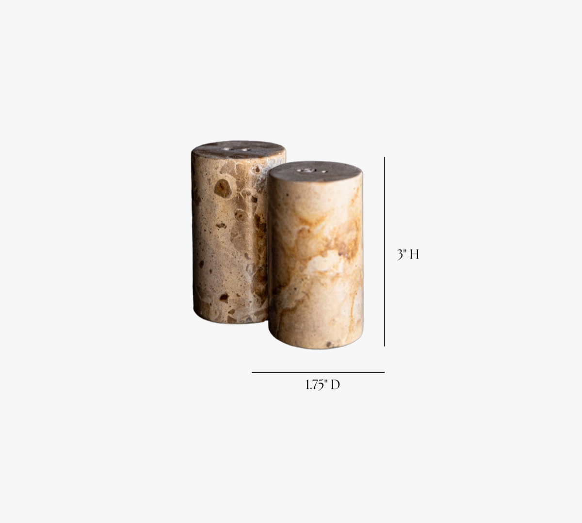 Chocolate Marble Salt & Pepper Shakers