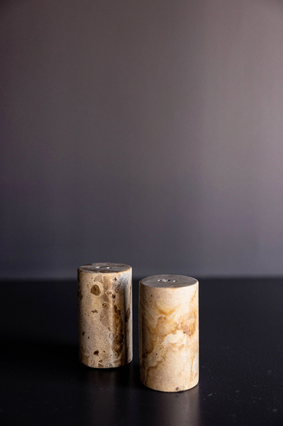 Chocolate Marble Salt & Pepper Shakers