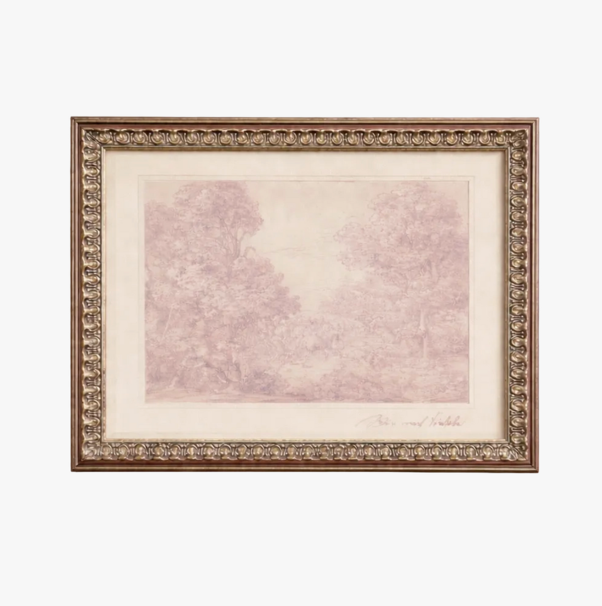French Antique Inspired Polished Framed Art