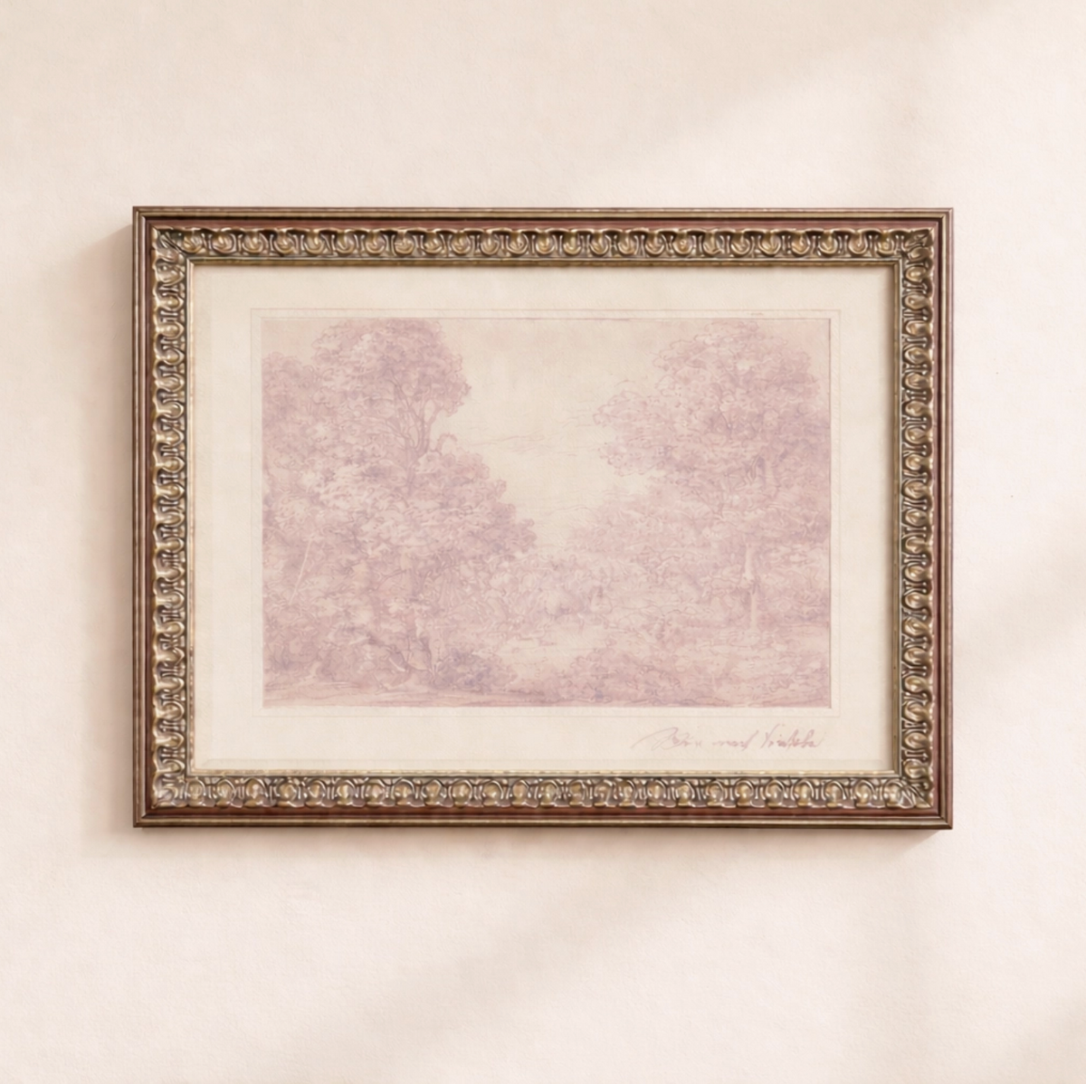 French Antique Inspired Polished Framed Art