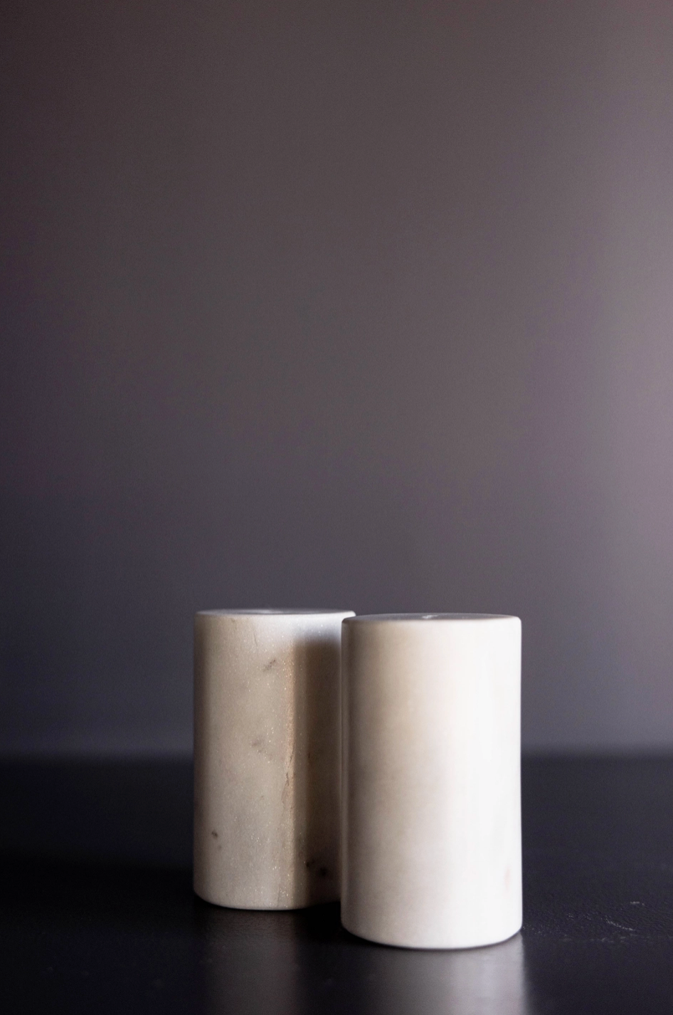White Marble Salt & Pepper Shakers