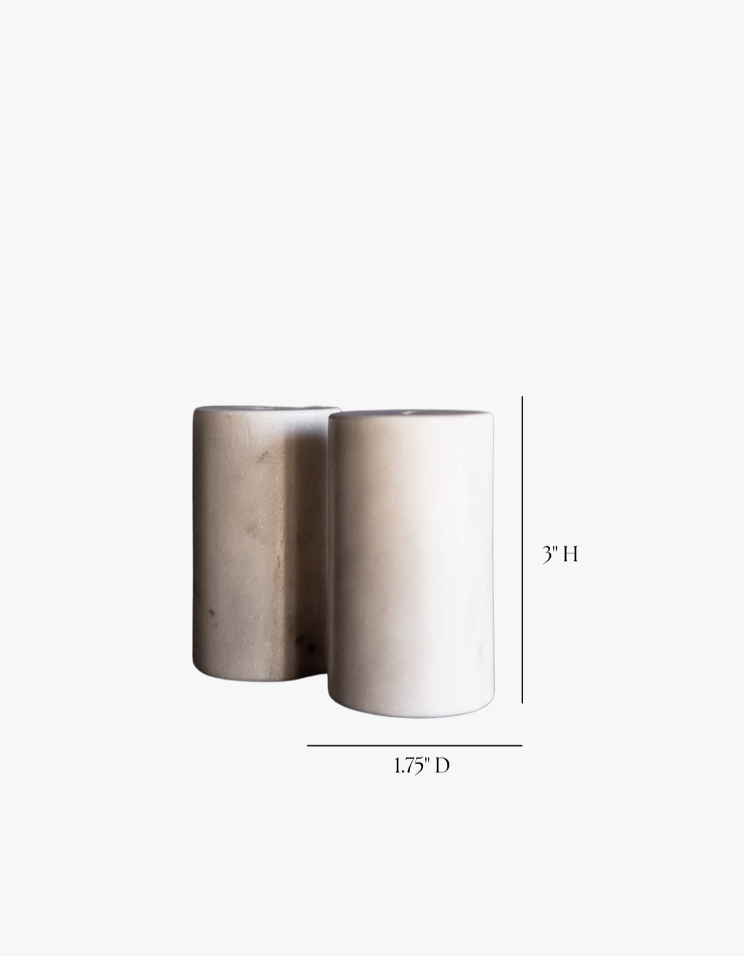 White Marble Salt & Pepper Shakers