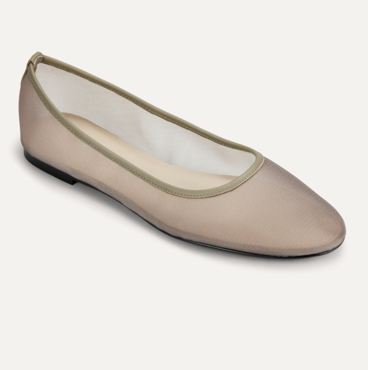 Sadie In Taupe Mesh Ballet Flat