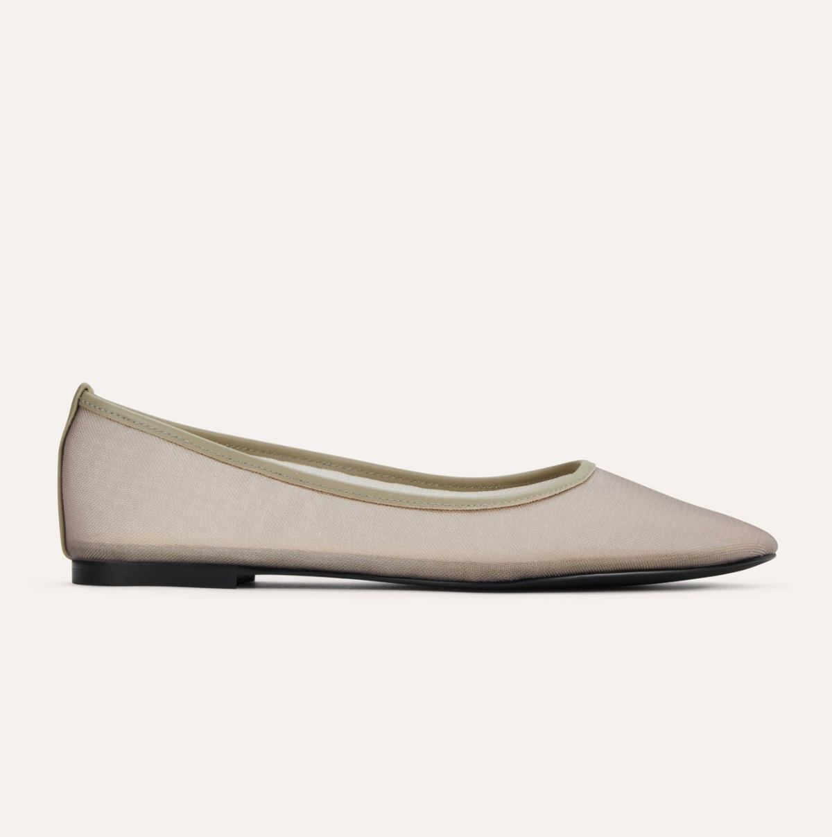 Sadie In Taupe Mesh Ballet Flat