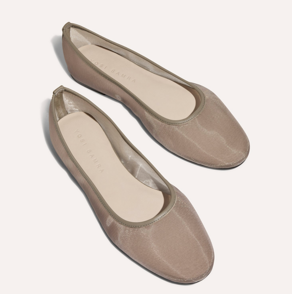 Sadie In Taupe Mesh Ballet Flat