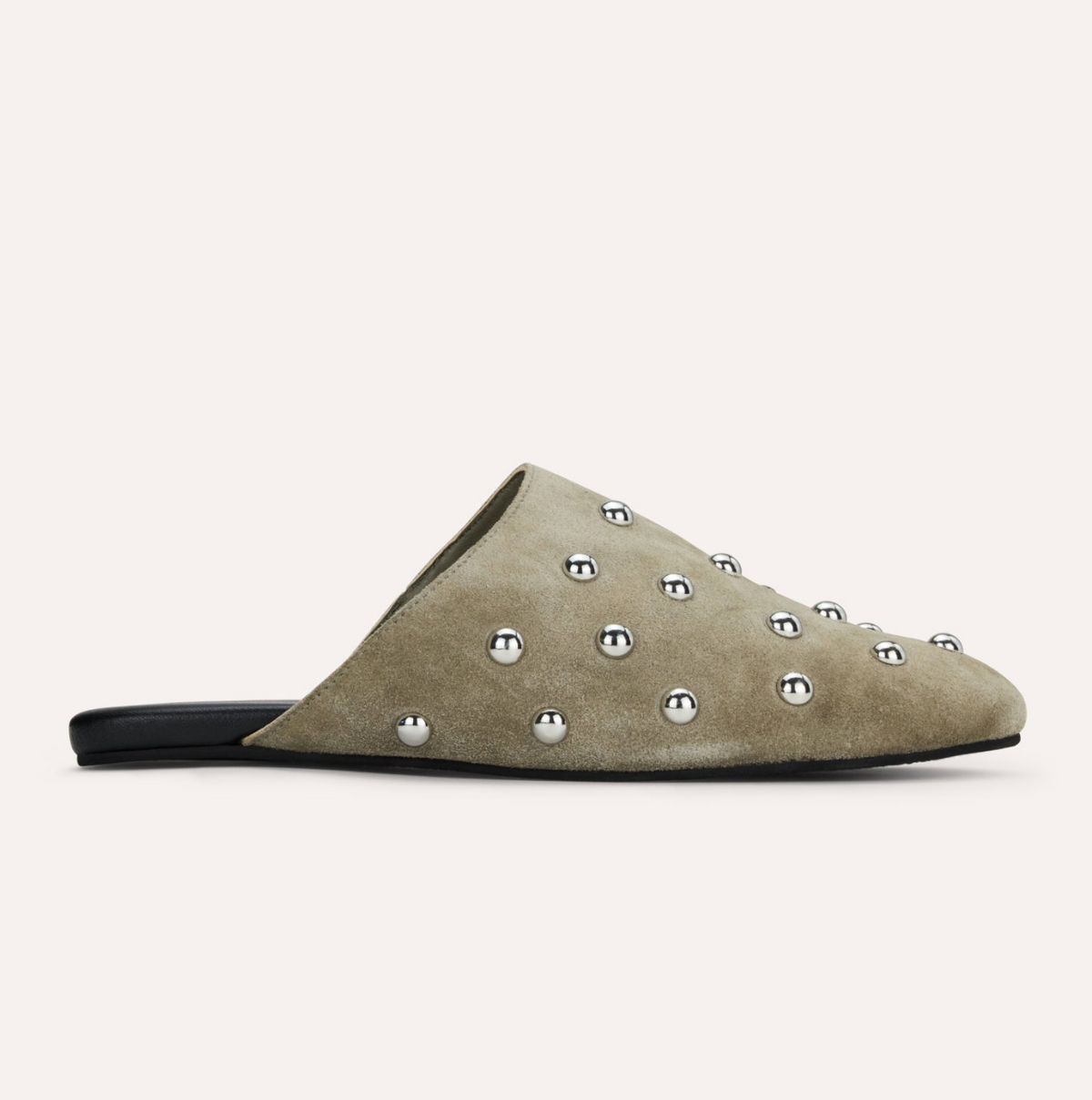 Zoe Mule in Taupe Suede