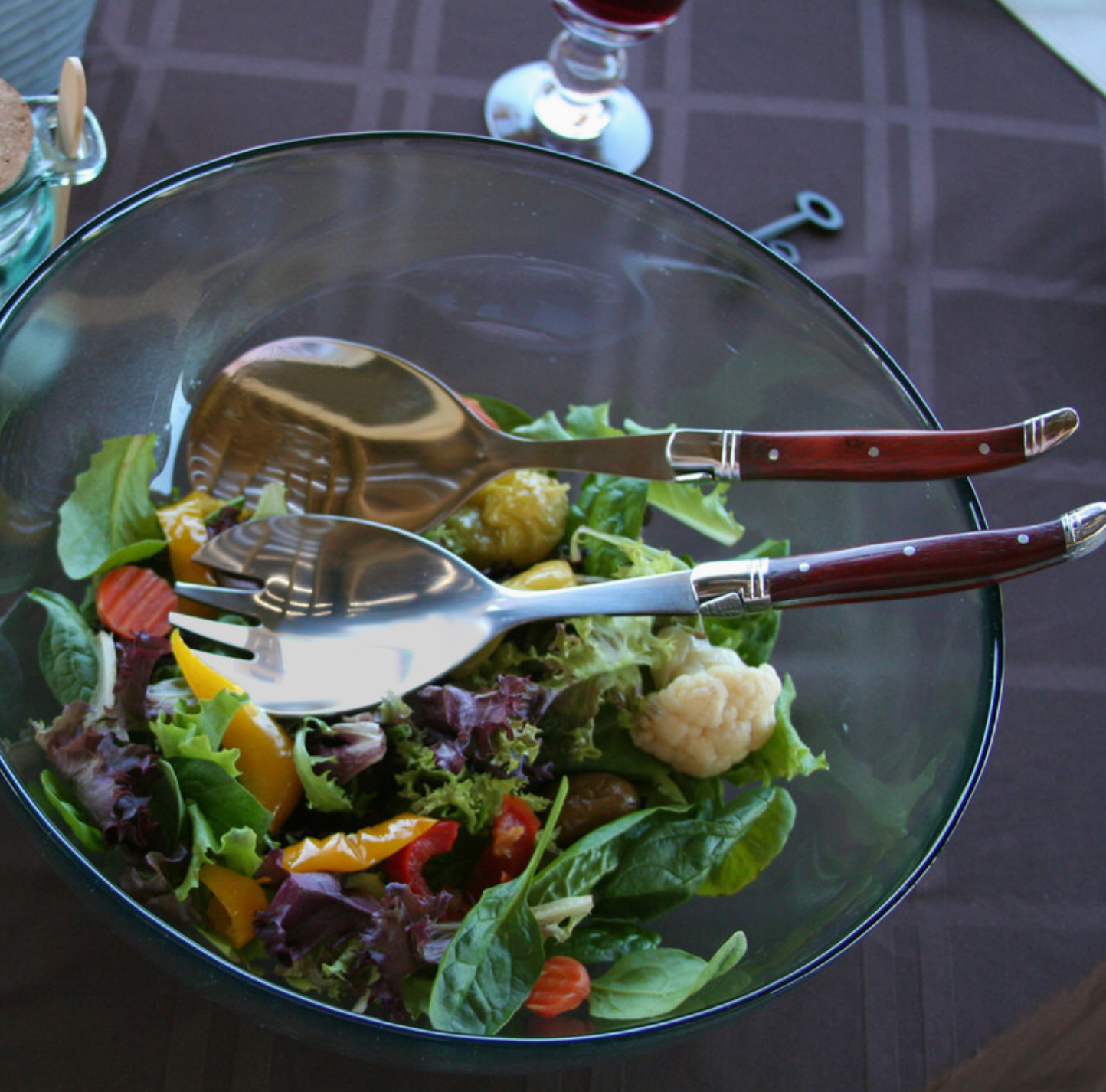 Laguiole Connoisseur Rosewood Salad Servers