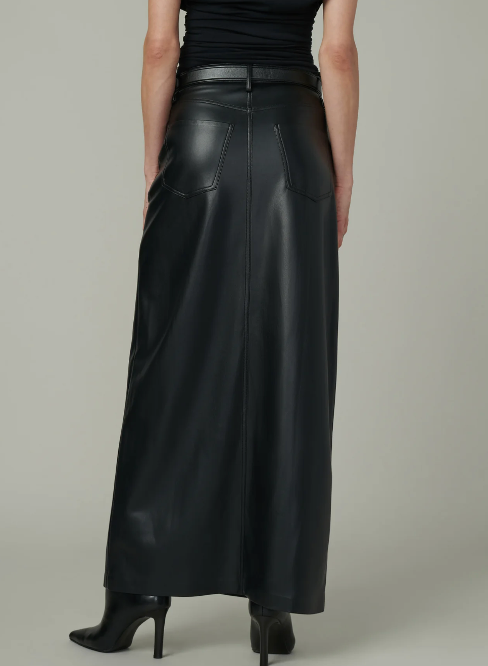 The Martine Maxi Skirt Vegan Leather