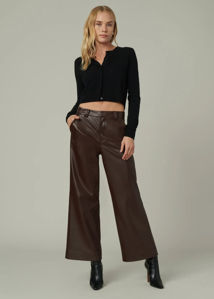 The Mia Vegan Leather Crop Trouser