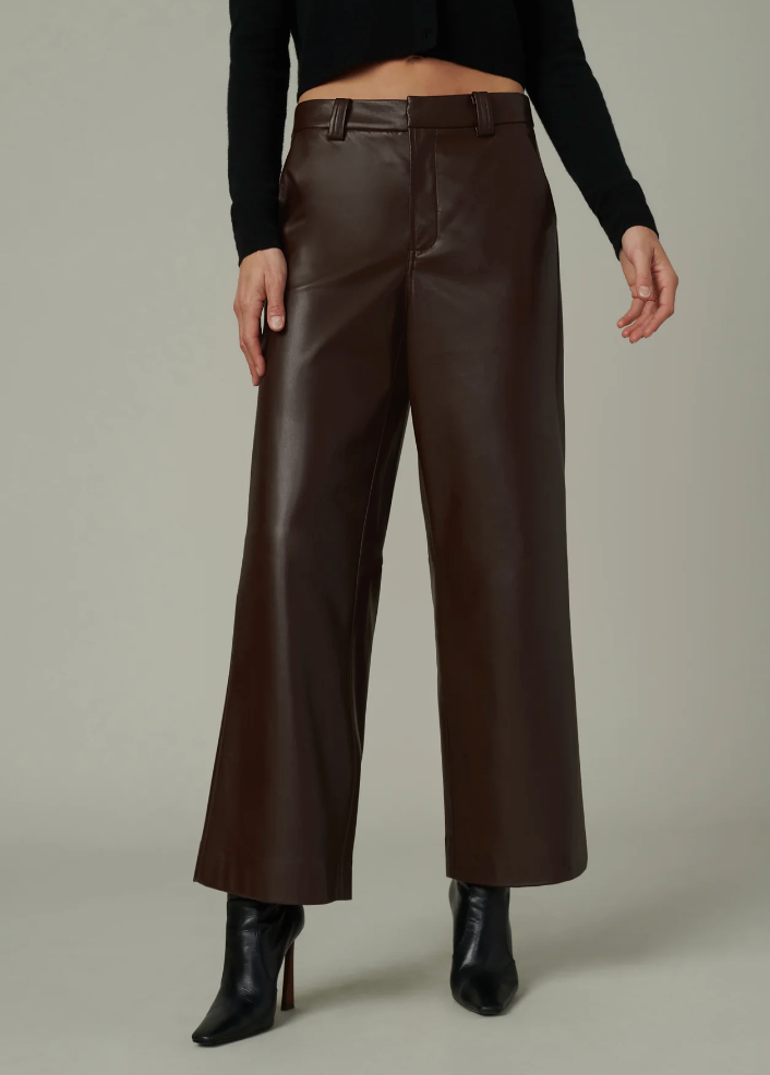 The Mia Vegan Leather Crop Trouser