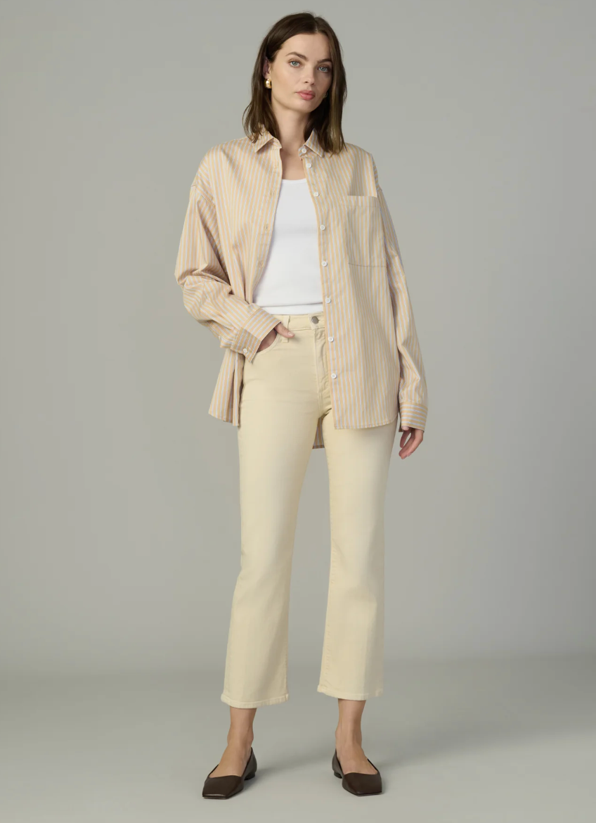 The Callie Cropped Bootcut in Creme Brulee