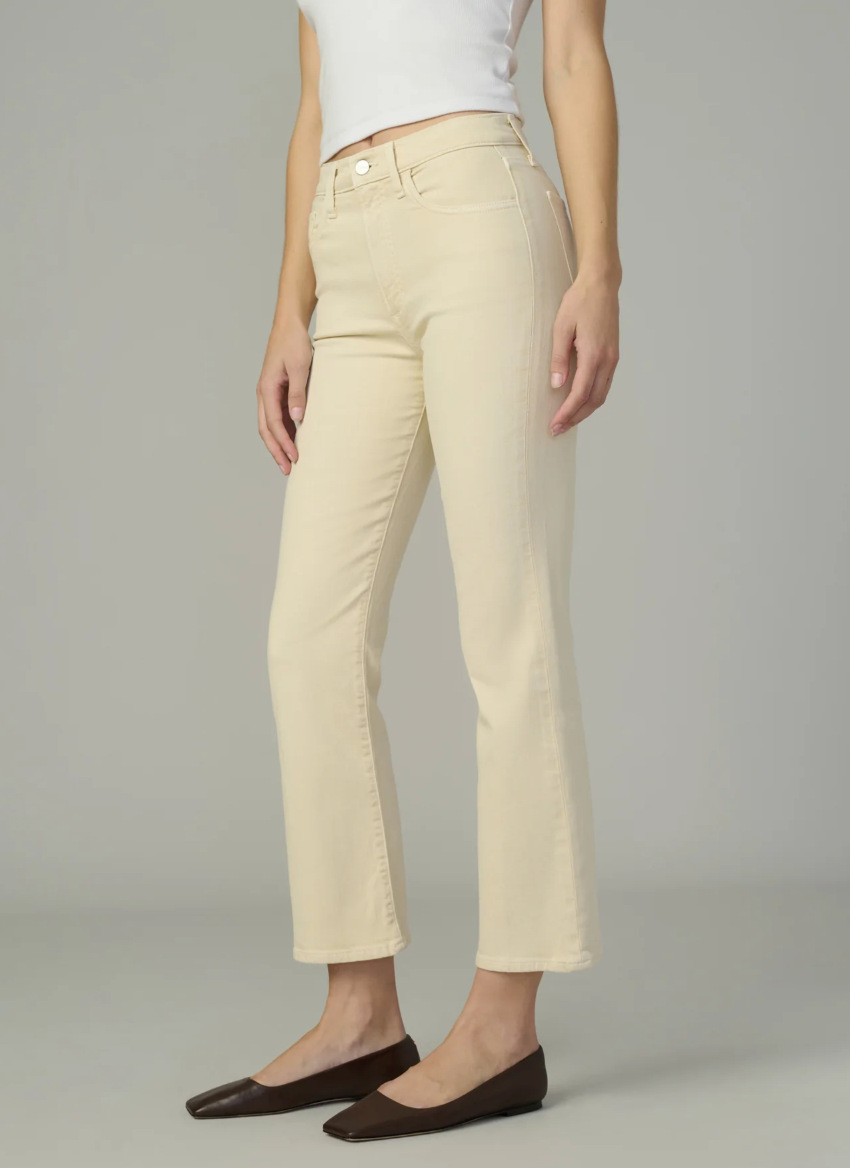 The Callie Cropped Bootcut in Creme Brulee