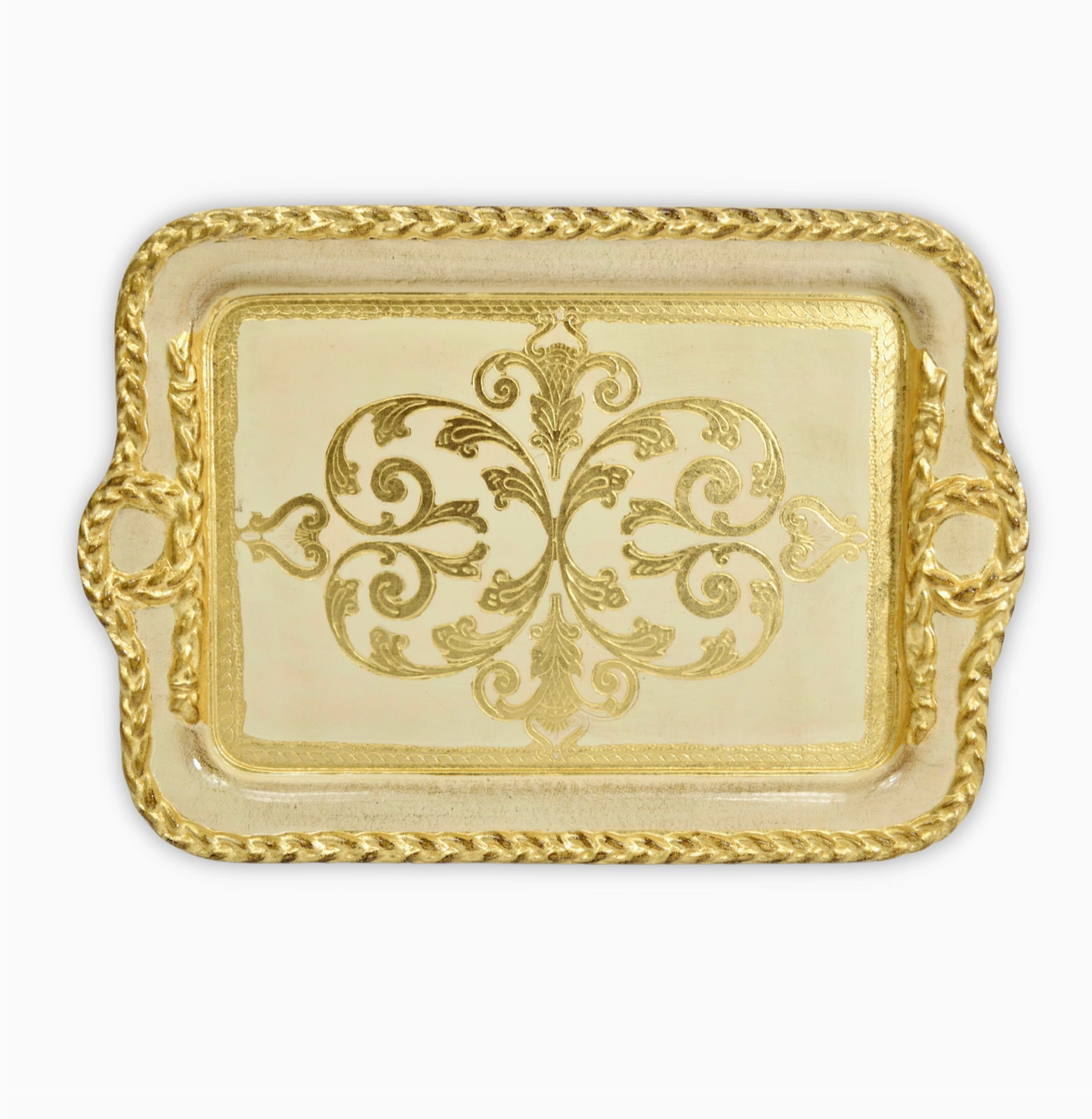 Florentine Carved Wood Tray