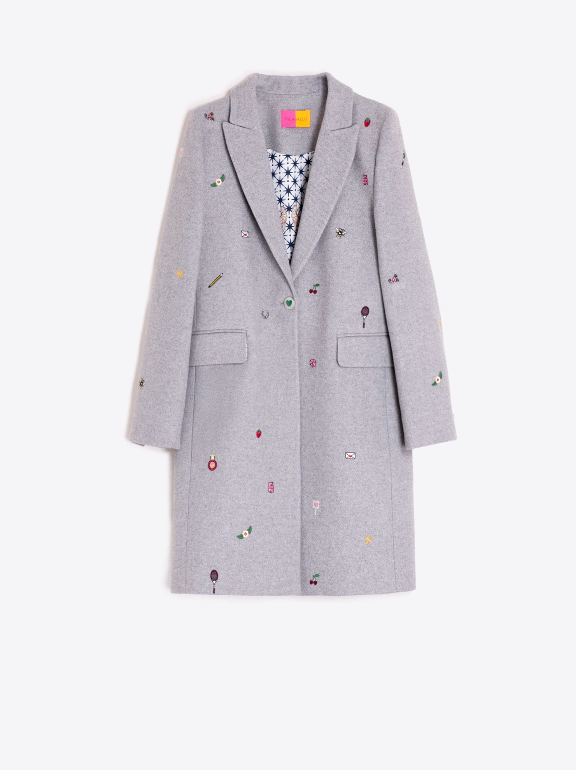 Vilagallo Aricia Grey Coat