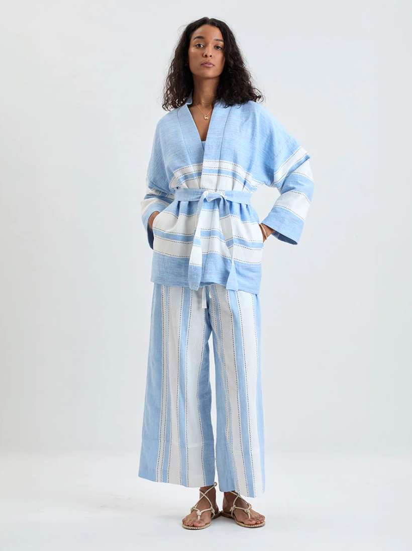 Desta Pants in Debre Sky